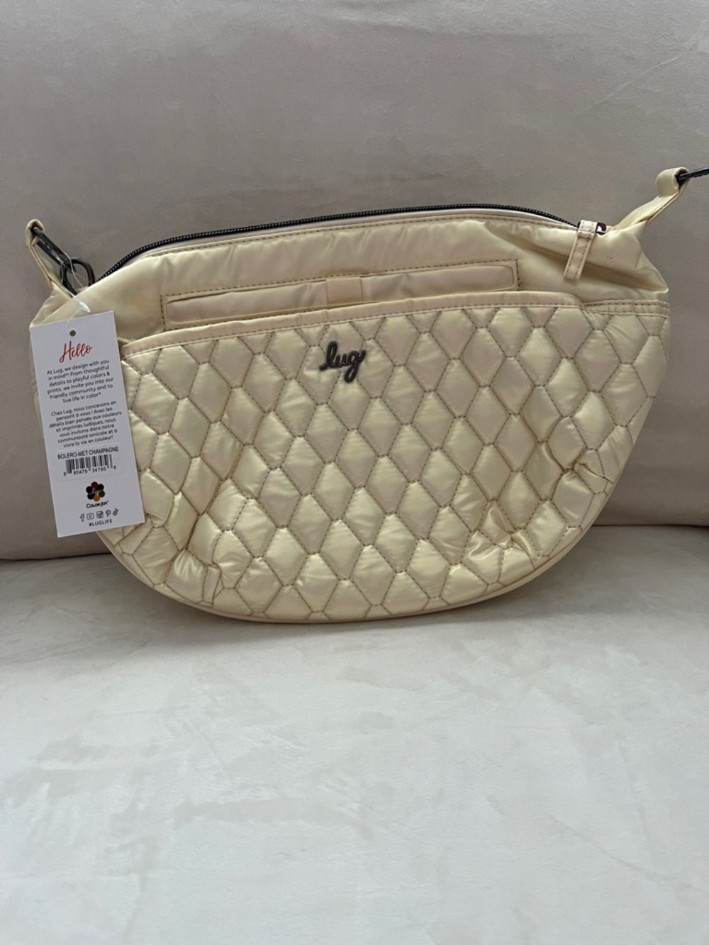 LUG - Bolero Crossbody Bag in Metallic Champagne